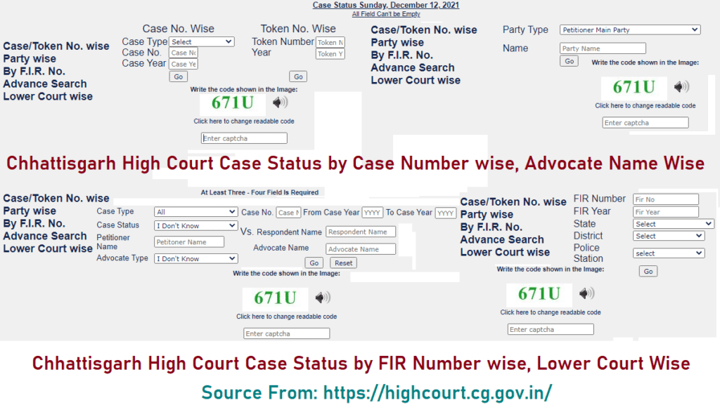 Chhattisgarh High Court Case Status